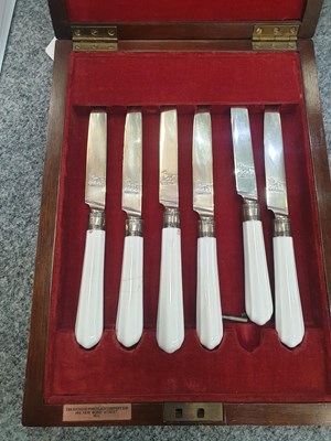 Lot 78 - A RARE SET OF SIX CHELSEA KNIVES