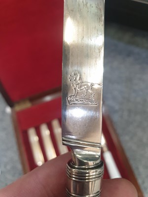 Lot 78 - A RARE SET OF SIX CHELSEA KNIVES