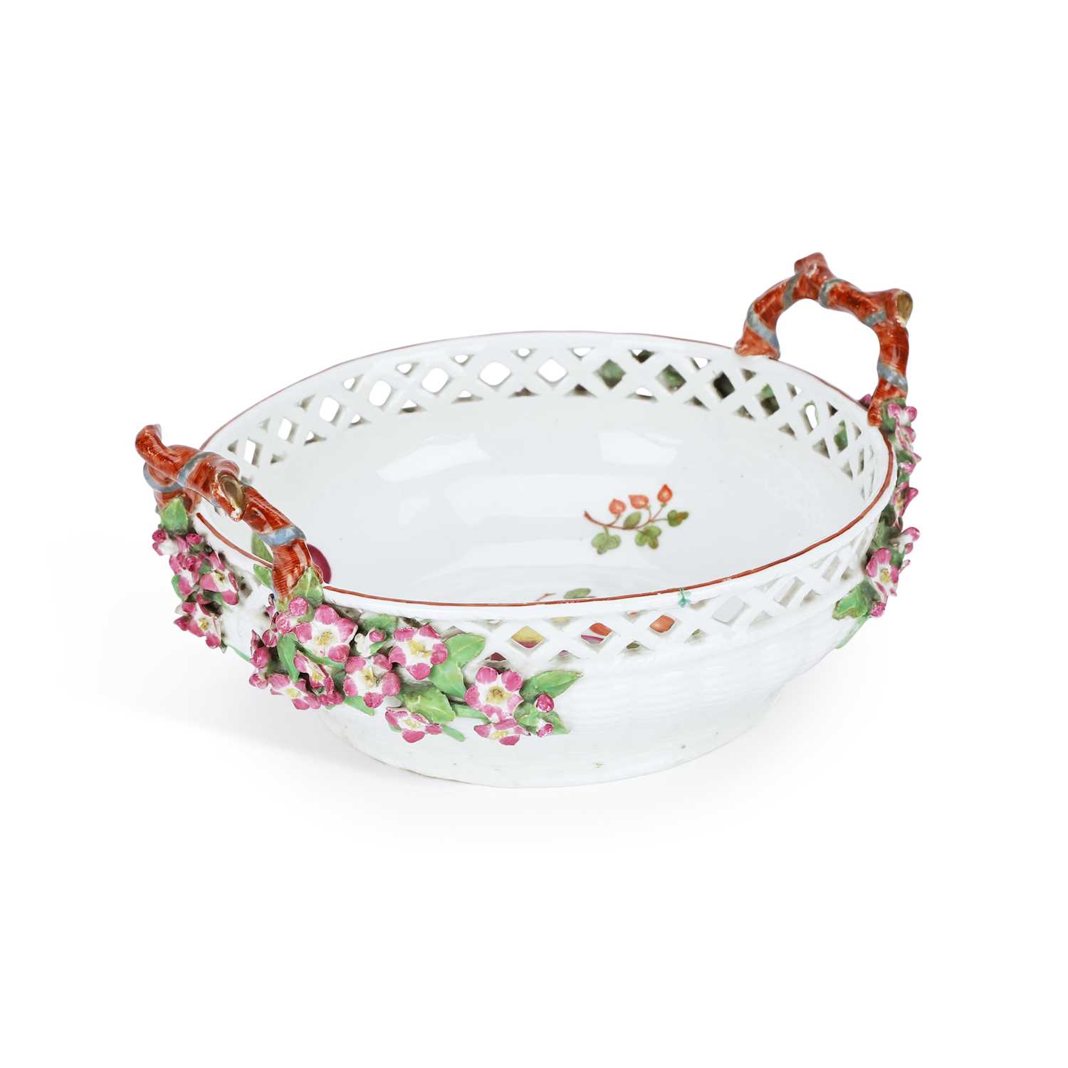 Lot 124 - A CHELSEA PORCELAIN BASKET