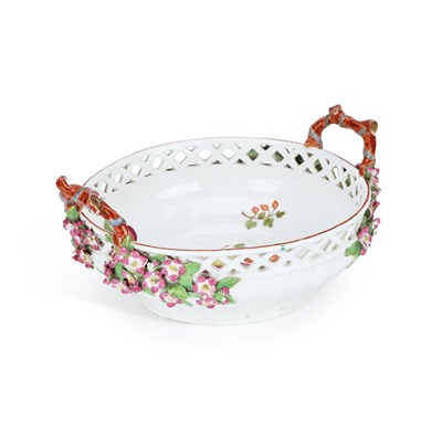 Lot 169 - A CHELSEA PORCELAIN BASKET