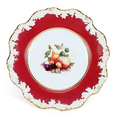 Lot 237 - A ROCKINGHAM PORCELAIN PLATE