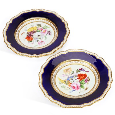 Lot 151 - A PAIR OF DANIELS PORCELAIN PLATES