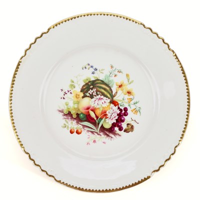 Lot 164 - A ROCKINGHAM PORCELAIN PLATE