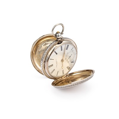 Lot 815 - A SILVER FULL HUNTER POCKET WATCH