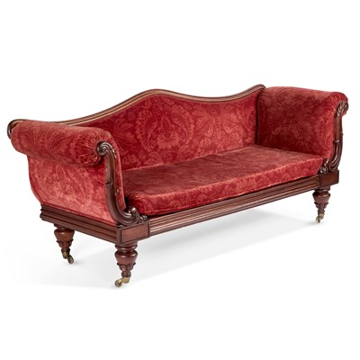 Lot 1033 - A VICTORIAN ROSEWOOD SOFA