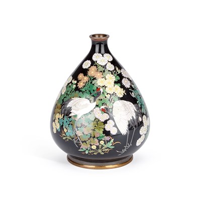 Lot 550 - A JAPANESE CLOISONNÉ VASE