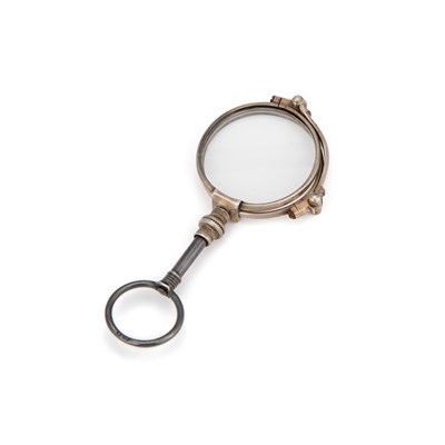 Lot 640 - A WILLIAM IV SILVER-MOUNTED LORGNETTE