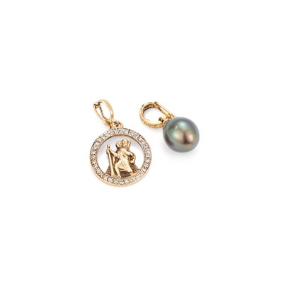 Lot 619 - TWO GEM-SET PENDANTS