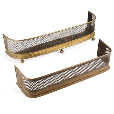 Lot 302 - TWO 19TH CENTURY PIERCED BRASS FENDERS