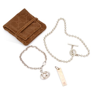 Lot 962 - A COLLECTION OF GUCCI SILVER JEWELLERY
