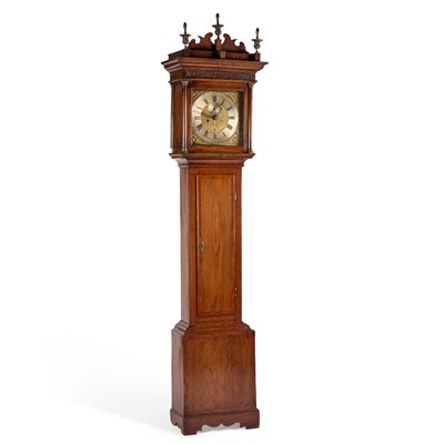 Lot 968 - A LATE 18TH CENTURY OAK EIGHT-DAY LONGCASE CLOCK