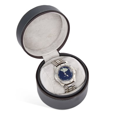 Lot 798 - A GENTS STEEL TAG HEUER MULTIGRAPH BRACELET WATCH