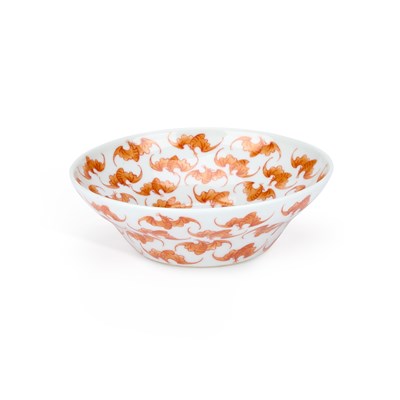 Lot 471 - A CHINESE IRON-RED 'BATS' BOWL
