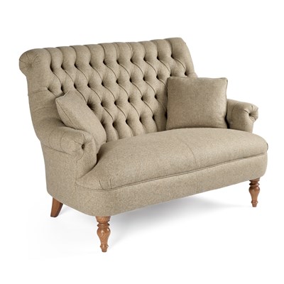 Lot 1230 - A WOOD BROS HARRIS TWEED SOFA