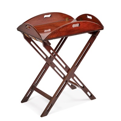 Lot 1186 - AN IRISH MAHOGANY BUTLER'S TRAY