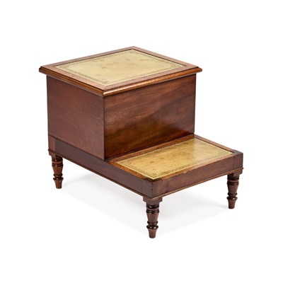 Lot 1180 - A SET OF 19TH CENTURY MAHOGANY BED STEPS