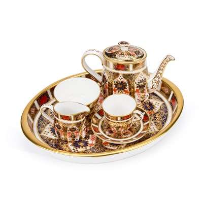Lot 251 - A ROYAL CROWN DERBY IMARI MINIATURE TEA SERVICE
