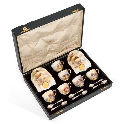 Lot 283 - A ROYAL WORCESTER COFFEE SERVICE
