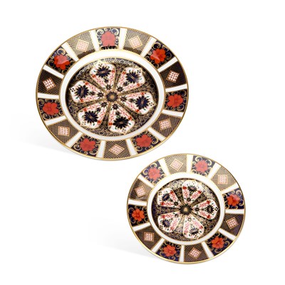 Lot 260 - TWO ROYAL CROWN DERBY IMARI PLATES