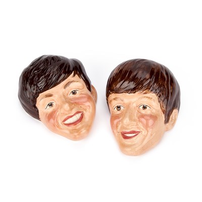Lot 200 - TWO KELSBORO WARE BEATLES WALL MASKS