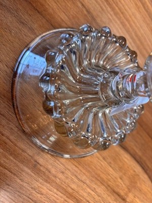 Lot 48 - A MOULDED STEM CANDLESTICK
