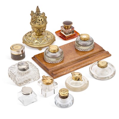 Lot 229 - A COLLECTION OF INKWELLS