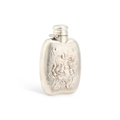 Lot 261 - AN AMERICAN STERLING SILVER HIP FLASK