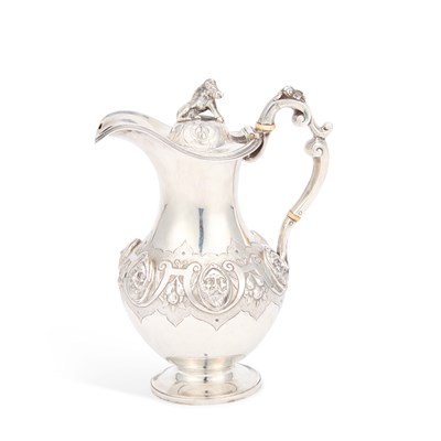 Lot 379 - A VICTORIAN SILVER EWER