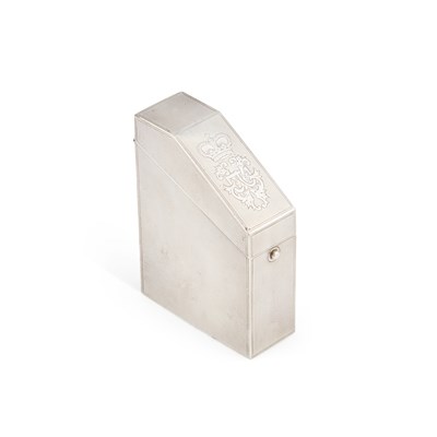 Lot 401 - A VICTORIAN ENGINE-TURNED SILVER CASE