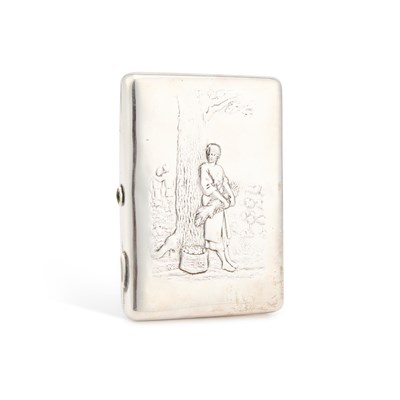 Lot 278 - AN EARLY 20TH CENTURY RUSSIAN SILVER CIGARETTE CASE