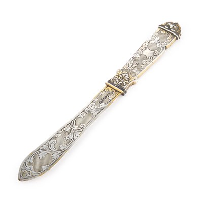 Lot 382 - A VICTORIAN SILVER LETTER OPENER