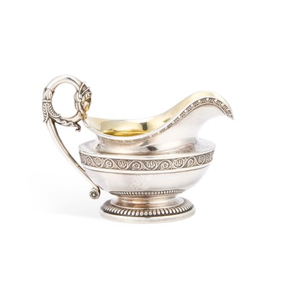 Lot 381 - A GEORGE III SILVER CREAM JUG
