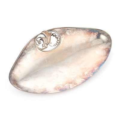 Lot 282 - GEORG JENSEN, A DANISH STERLING SILVER TABLE DISH