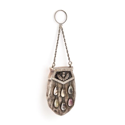 Lot 298 - A 19TH CENTURY SCOTTISH SILVER NOVELTY VINAIGRETTE
