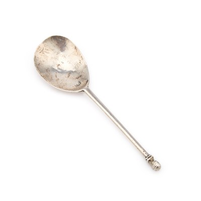 Lot 461 - LEWES: A JAMES I PROVINCIAL SUSSEX SILVER MAIDEN HEAD CHILD'S SPOON