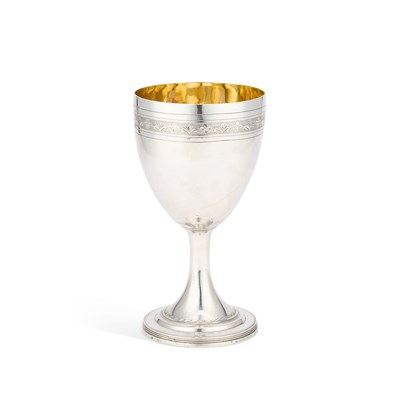 Lot 427 - A GEORGE III SILVER GOBLET