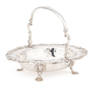 Lot 448 - A FINE GEORGE II SILVER BASKET