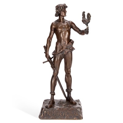 Lot 844 - MARCEL DEBUT (1865-1933), A FRENCH BRONZE FIGURE