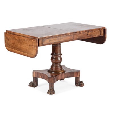 Lot 1024 - A 19TH CENTURY ROSEWOOD SOFA TABLE