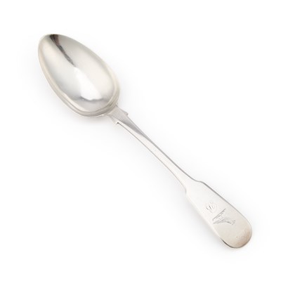 Lot 296 - WICK: A RARE SCOTTISH PROVINCIAL SILVER DESSERT SPOON