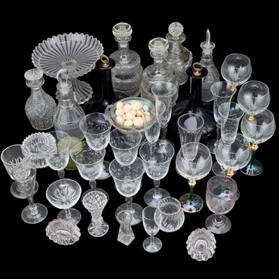 Lot 73 - A GROUP OF GLASS