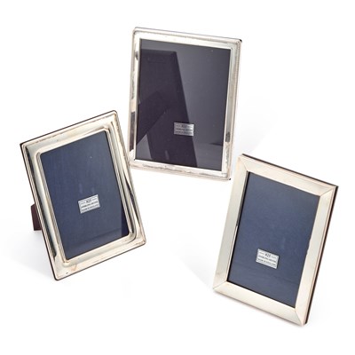 Lot 321 - THREE MODERN SILVER PHOTOGRAPH FRAMES