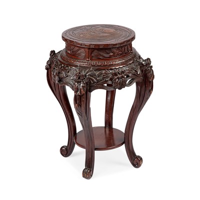 Lot 1070 - A JAPANESE CARVED STAND