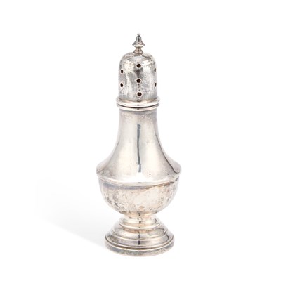 Lot 372 - A GEORGE V SILVER SUGAR CASTER