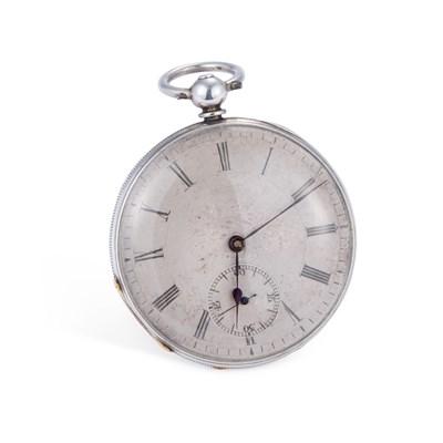 Lot 588 - A SLIMLINE OPEN FACED POCKET WATCH