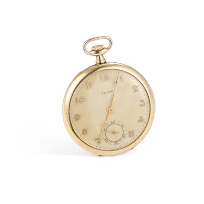 Lot 579 - A ROLLED GOLD TEMPO OPEN FACED POCKET WATCH