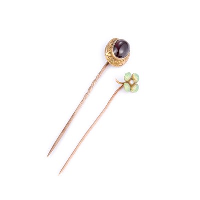 Lot 687 - TWO ANTIQUE STICK PINS