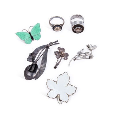 Lot 629 - A COLLECTION OF SCANDINAVIAN SILVER JEWELLERY