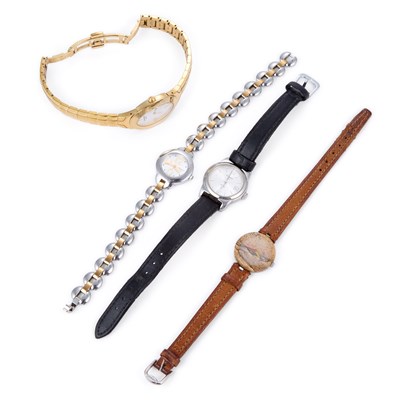 Lot 605 - A GROUP OF FOUR LADYS TISSOT QUARTZ WATCHES