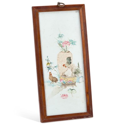 Lot 451 - A CHINESE PORCELAIN PLAQUE